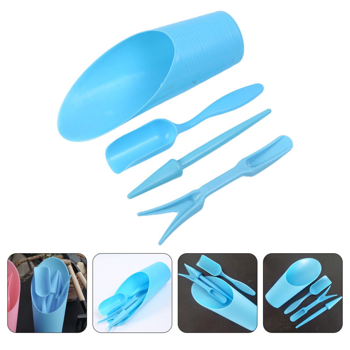 Gardening Tools Bundle - 4 шт./компл., пластиковое прочное ведро, лопата