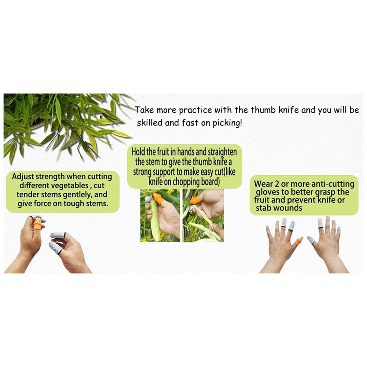 Harvest Knife Garden - Силиконовый нож-напальчник HLES для сада, инструмент